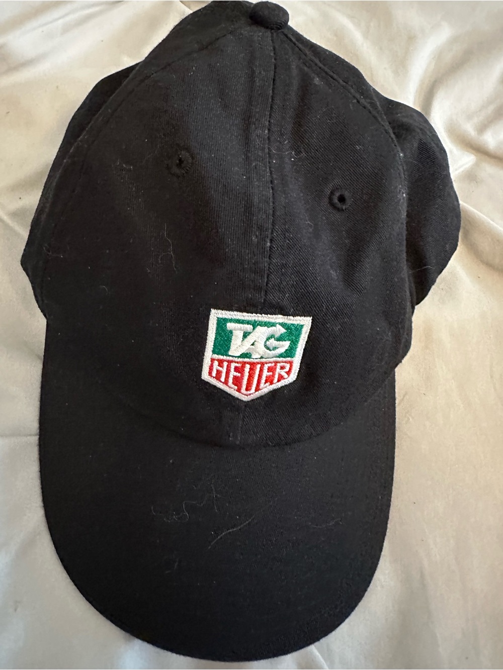 Nike Black Baseball Cap with Green & Red TAG Heuer Patch